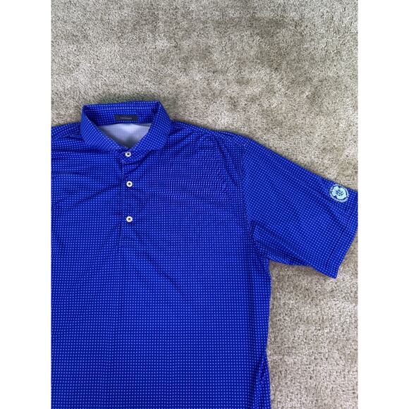 Turtleson Other - Turtleson Golf Shirt Mens Size Medium Blue Dot Performance Polo Stretch C155